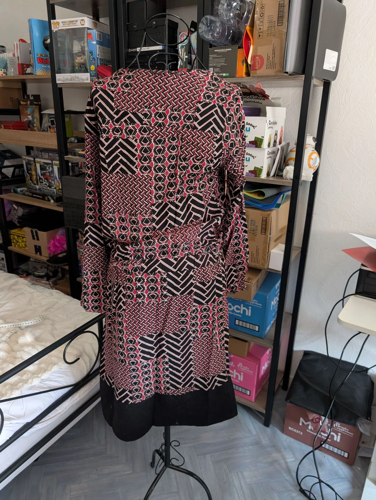 Muito bonito vestido elegante e gráfico de mangas compridas – photo 6